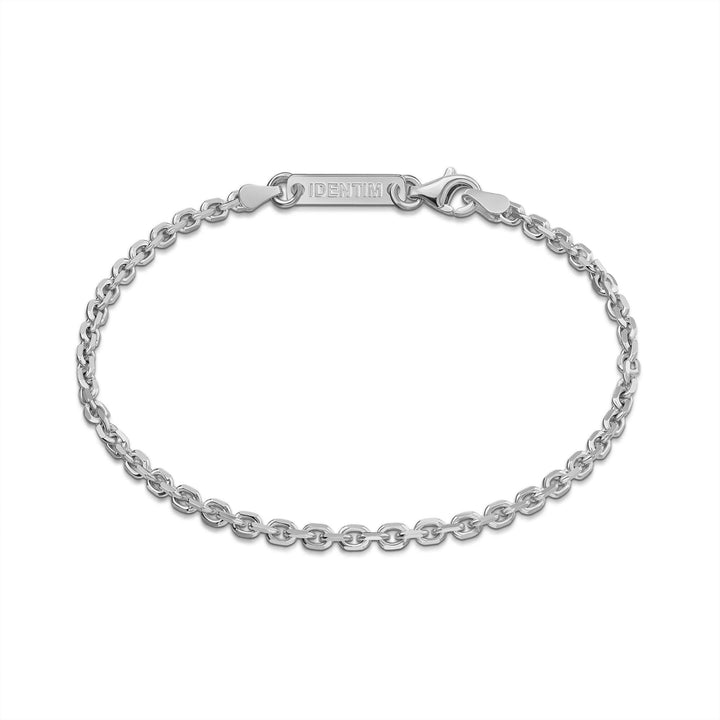 BRANSOLETKA ŁAŃCUSZKOWA GROSZKOWA SREBRO 925 RODOWANE 2,80MM - IDENTIM®