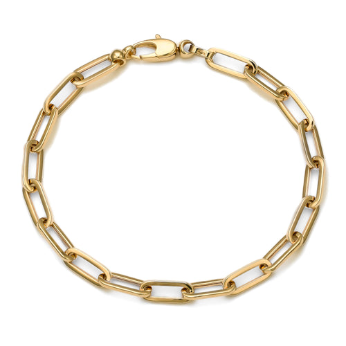 PAPERCLIP ARMBAND GOLDARMBAND 4,50MM 585 GOLD - IDENTIM®