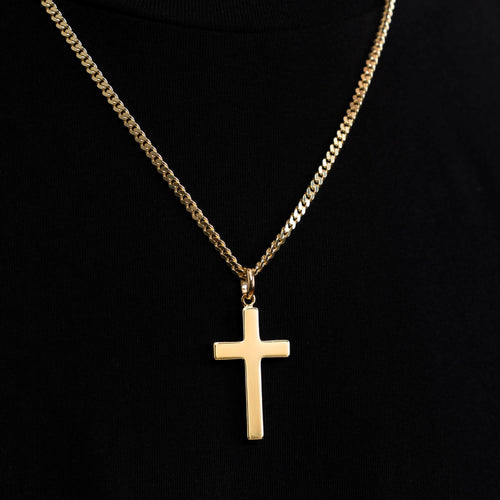 KREUZ HALSKETTE 925 SILBER 18 KARAT VERGOLDET - IDENTIM®