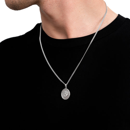 LÖWE HALSKETTE 925 SILBER RHODINIERT - IDENTIM®