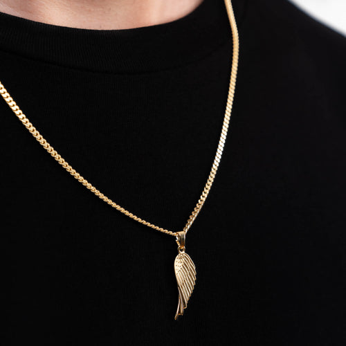 FLÜGEL HALSKETTE 925 SILBER 18 KARAT VERGOLDET - IDENTIM®