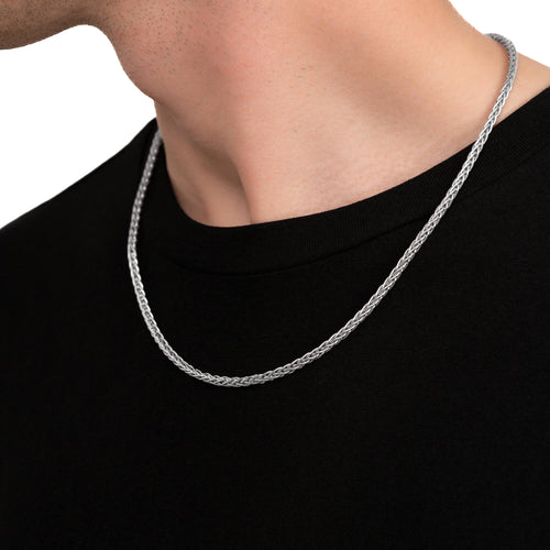 ZOPFKETTE SET 925 SILBER RHODINIERT 3,60MM - IDENTIM®