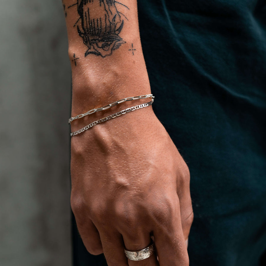 PAPERCLIP ARMBAND 925 SILBER RHODINIERT - IDENTIM®