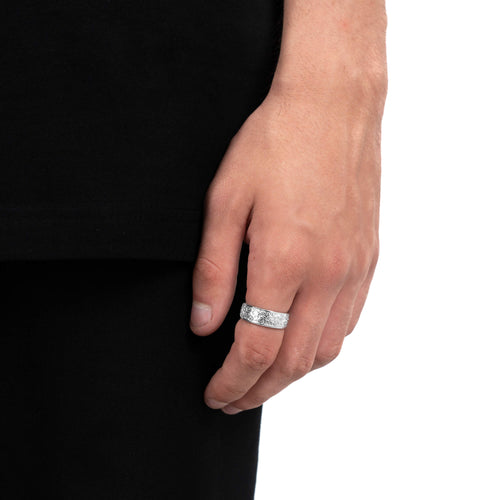 ROSEN RING 925 SILBER RHODINIERT - IDENTIM®