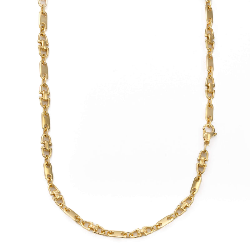 PLATTENKETTE STEIGBÜGELKETTE GOLDKETTE 5,50MM 750 GOLD