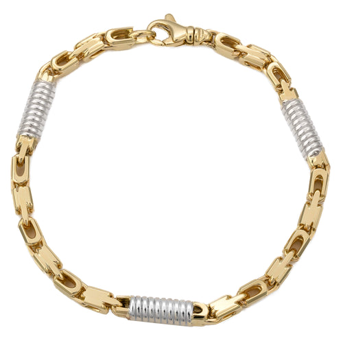 MONTE CARLO GOLDARMBAND 5,50MM 585 GOLD WEIßGOLD - IDENTIM®