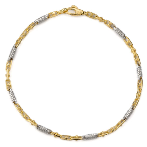 MONTE CARLO GOLDARMBAND 2,50MM 585 GOLD WEIßGOLD - IDENTIM®