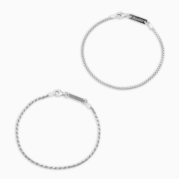 ARMBAND SET VENEZIA KORDEL SILBERARMBAND