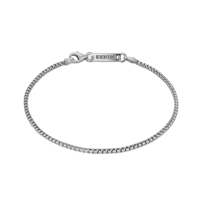 VENEZIANERKETTE ARMBAND BOX 925 SILBER RHODINIERT 2,00MM