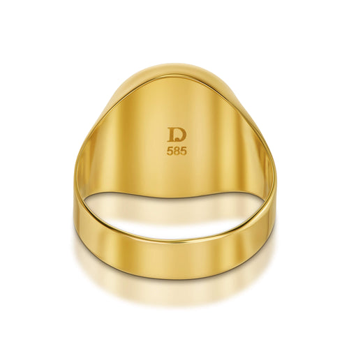 SIEGELRING ONYX OVAL 585 GOLD - IDENTIM®