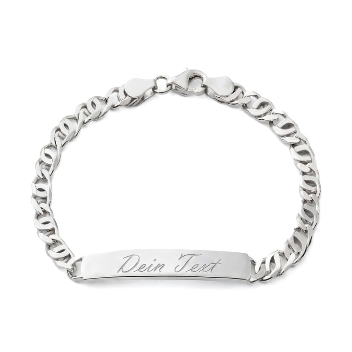 Graveerarmband Graveerplaatje Tijgeroog ID armband