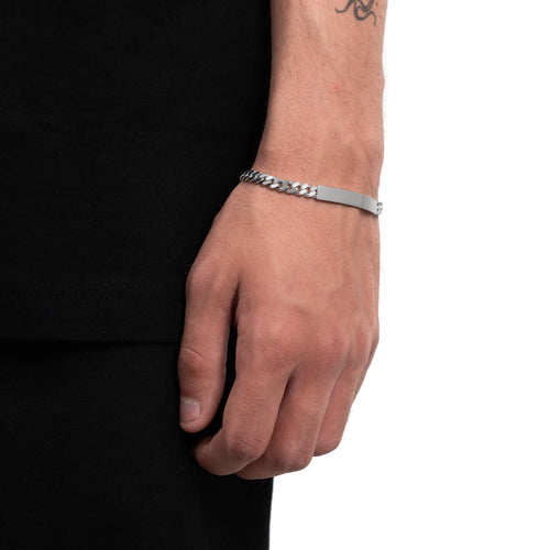 ID-ARMBAND PANZER 925 SILBER RHODINIERT - IDENTIM®