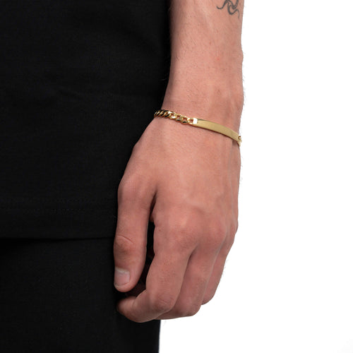 ID-ARMBAND PANZER KUBANISCH 925 SILBER 18 KARAT VERGOLDET - IDENTIM®