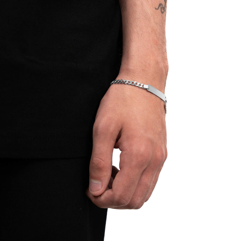 Gravurarmband Gravurplatte Panzer ID-Armband Mattiert