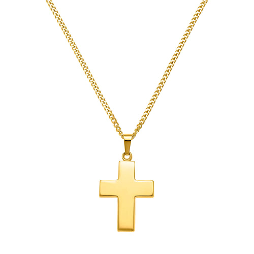 KREUZ HALSKETTE POLIERT 333 GOLD - IDENTIM®