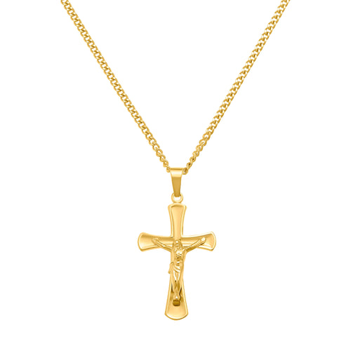 KREUZ KRUZIFIX HALSKETTE 333 GOLD - IDENTIM®