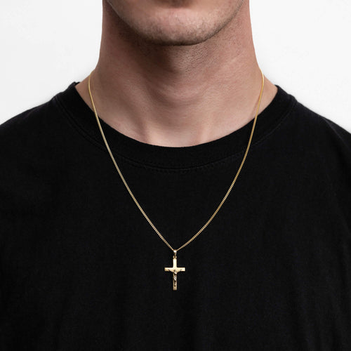 KREUZ KRUZIFIX HALSKETTE 333 GOLD - IDENTIM®