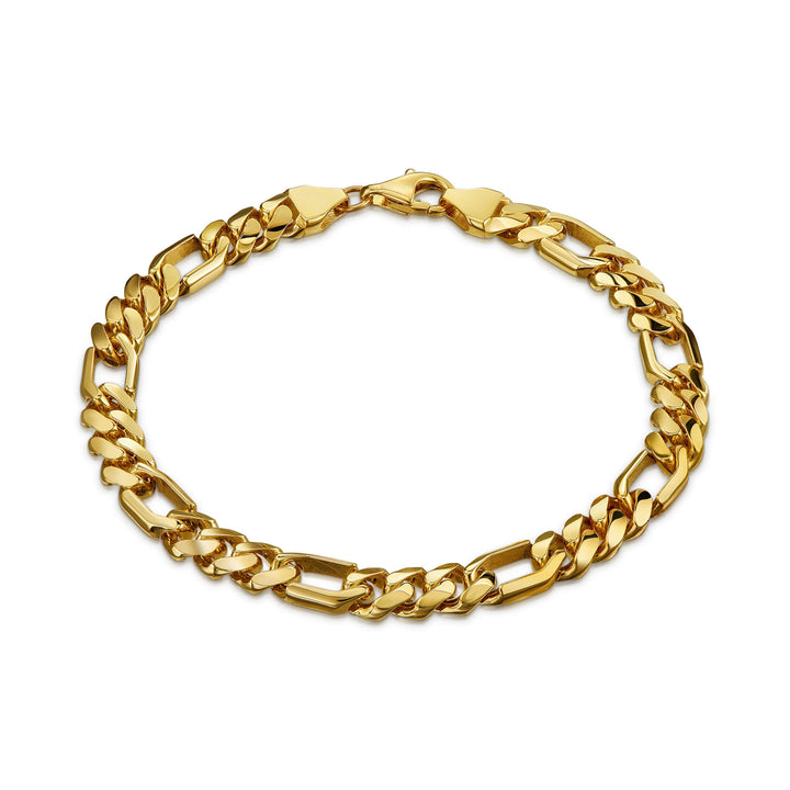FIGARO BRACELET CUBAN 6.00MM 333 GOLD - IDENTIM®