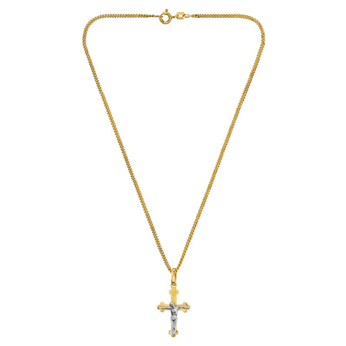 KREUZ KRUZIFIX HALSKETTE 585 GOLD - IDENTIM®