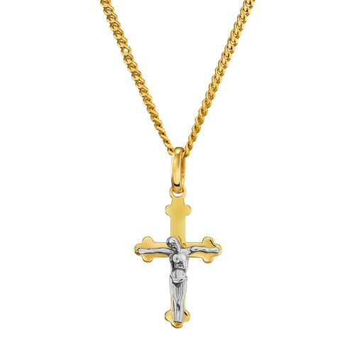 KREUZ KRUZIFIX HALSKETTE 585 GOLD - IDENTIM®