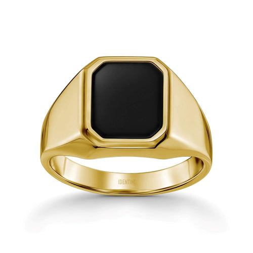 SIEGELRING ONYX OKTAGON 585, 750 GOLD - IDENTIM®