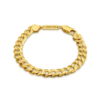 PANZERKETTE ARMBAND 7.80MM 925 SILBER 18 KARAT GOLD VERGOLDET - IDENTIM®