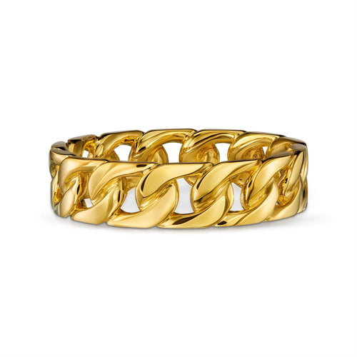 CUBAN/PANZER RING 925 SILBER 18 KARAT VERGOLDET - IDENTIM®