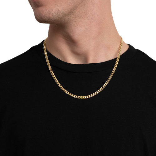 PANZERKETTE KUBANISCH GOLDKETTE 5,00MM 585 GOLD - IDENTIM®