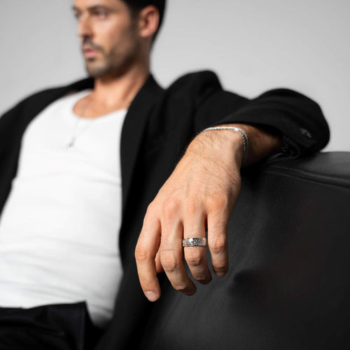ROSEN RING 925 SILBER RHODINIERT - IDENTIM®