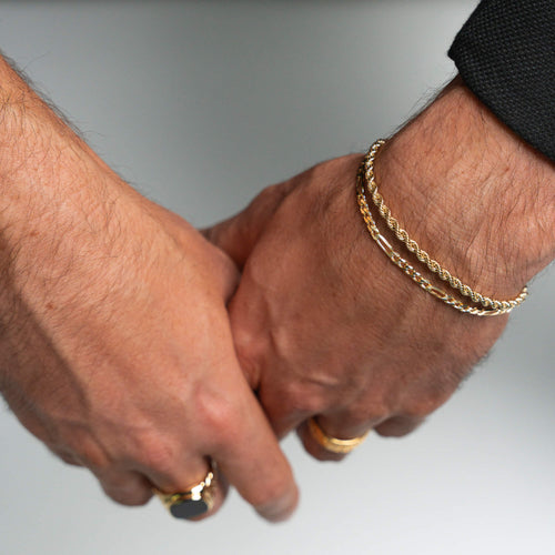 KORDELKETTE ARMBAND 3.20MM 925 SILBER 18 KARAT GOLD VERGOLDET - IDENTIM®