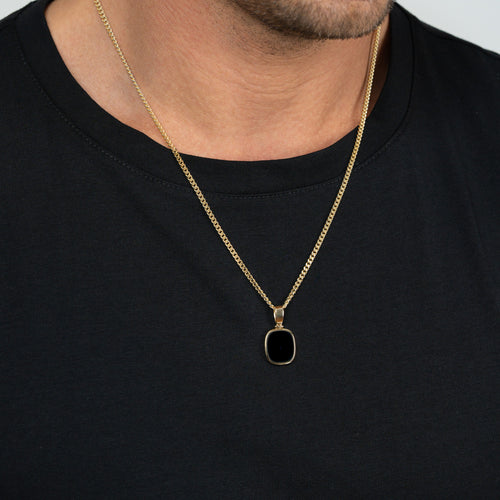 ONYX HALSKETTE 585 GOLD