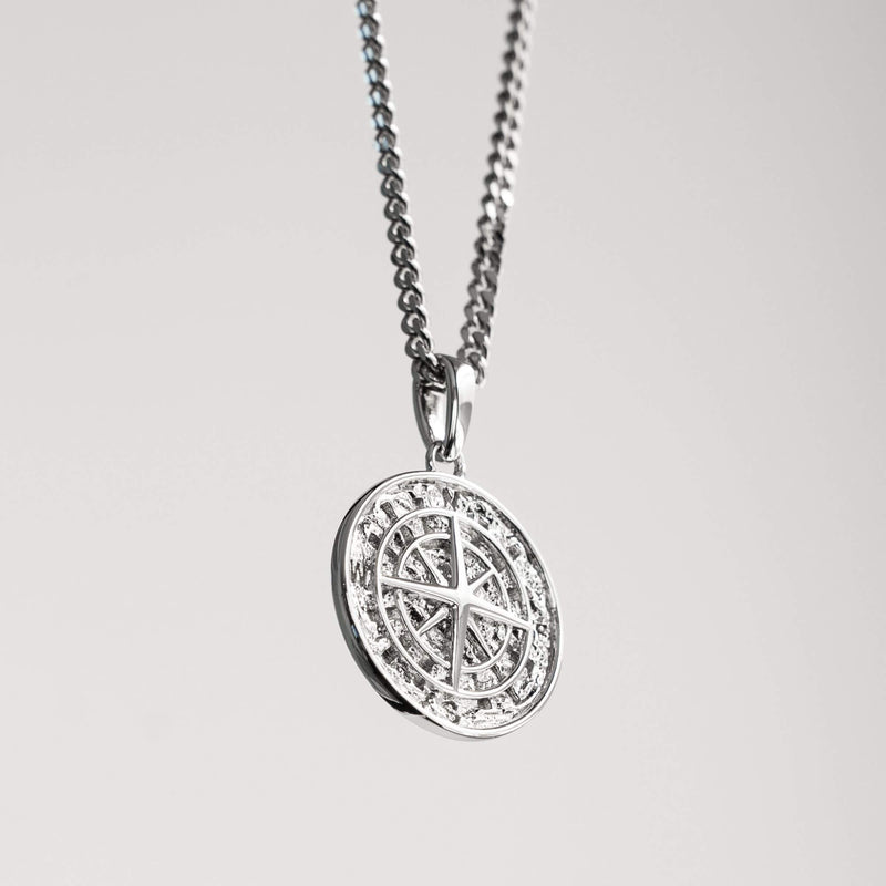 COMPASS NECKLACE 925 SILVER RHODIUM PLATED - IDENTIM®