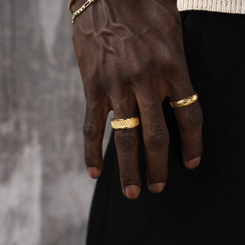 BOLD X RING 925 SILBER 18 KARAT VERGOLDET - IDENTIM®