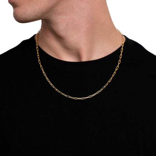 PAPERCLIPKETTE GOLDKETTE 3,50MM 585 GOLD - IDENTIM®