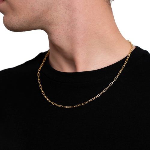 PAPERCLIPKETTE GOLDKETTE 3,50MM 585 GOLD - IDENTIM®