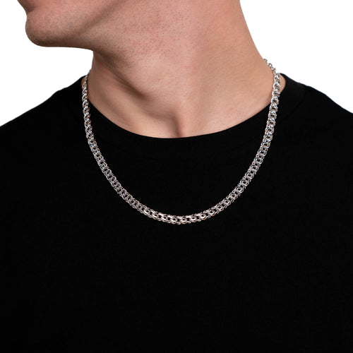 GARIBALDIKETTE GOLDKETTE 7,00MM 585 WEIßGOLD - IDENTIM®