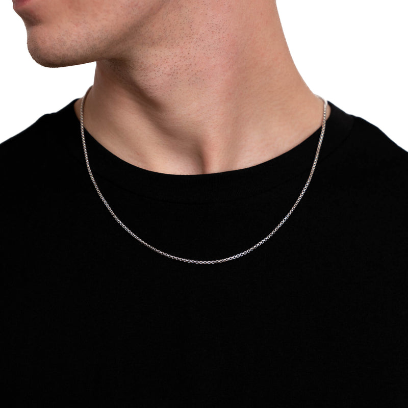 Venezianerkette 925 Silber Rhodiniert 2,00mm