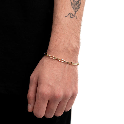 PAPERCLIP ARMBAND GOLDARMBAND 4,50MM 585 GOLD - IDENTIM®