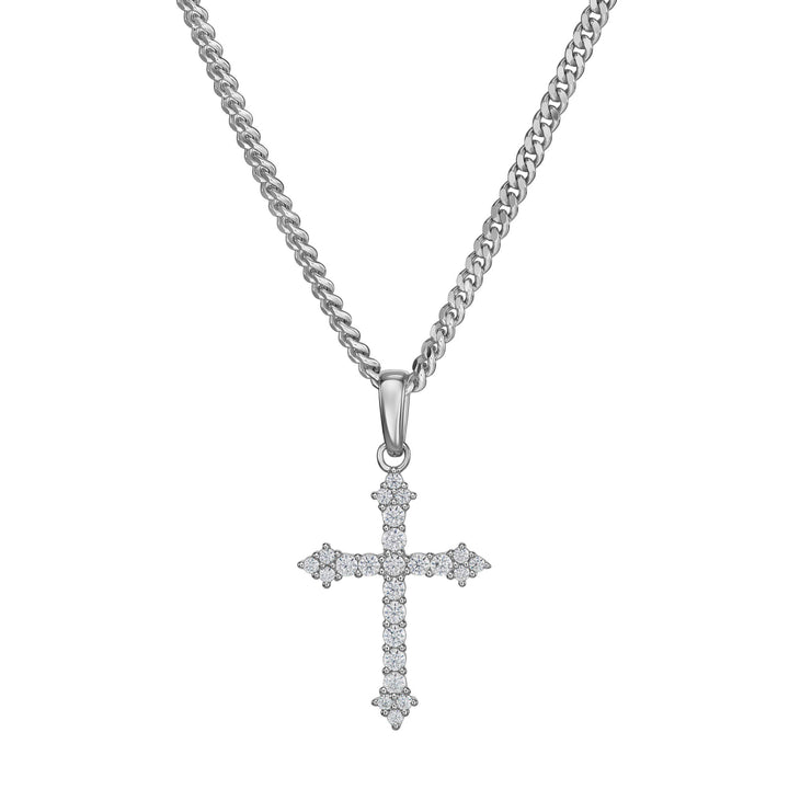 Naszyjnik z zawieszką w stylu „iced out”