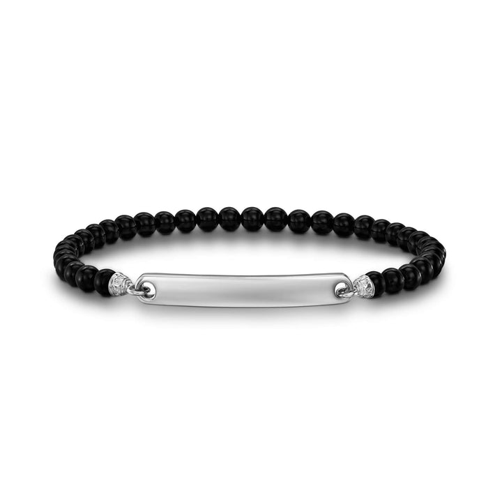 Kogelarmband met gravure, onyx