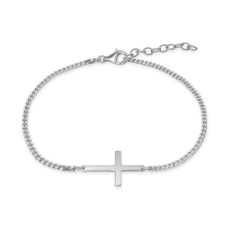 Kruisarmband Zilveren armband 19+3 cm