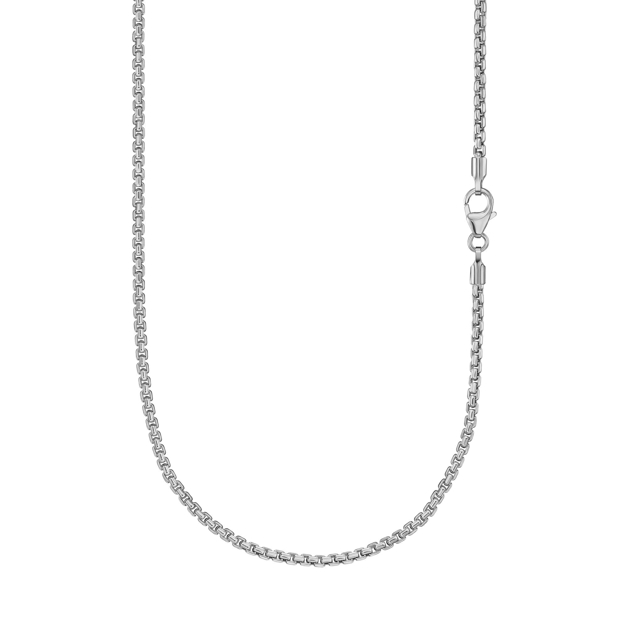Venezianerkette Box Chain 925 2,00mm IDENTIM® Silber – Rhodiniert