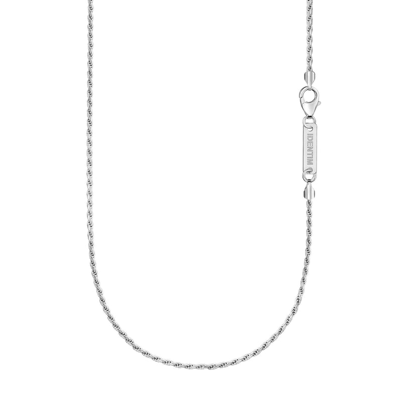 Kordelkette 925 Silber Rhodiniert 2,00mm