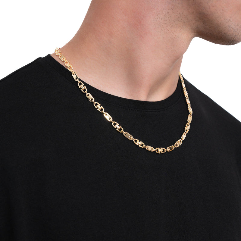 PLATTENKETTE STEIGBÜGELKETTE GOLDKETTE 5,50MM 750 GOLD