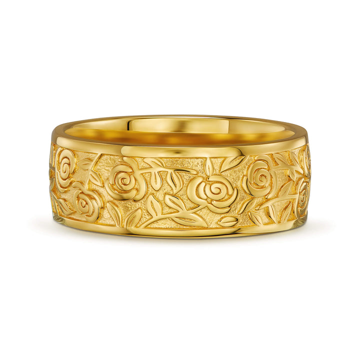 ROSEN RING 925 SILBER 18 KARAT VERGOLDET - IDENTIM®