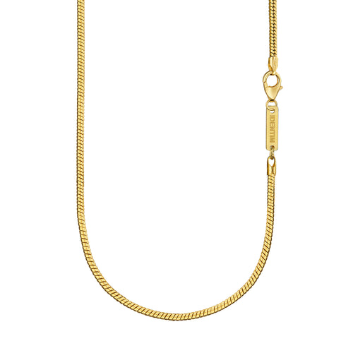 SCHLANGENKETTE 925 SILBER 18 KARAT VERGOLDET 2,50MM - IDENTIM®