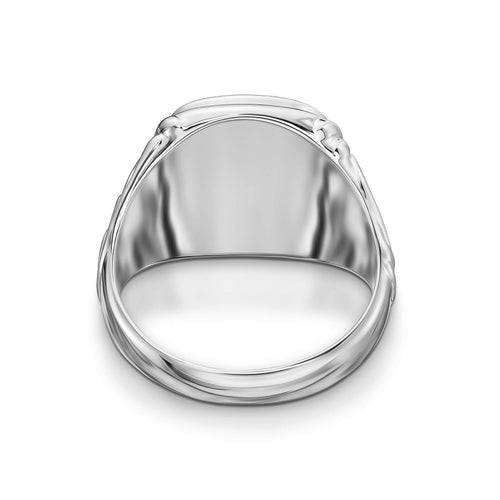 ART NOUVEAU SIEGELRING 925 SILBER RHODINIERT - IDENTIM®