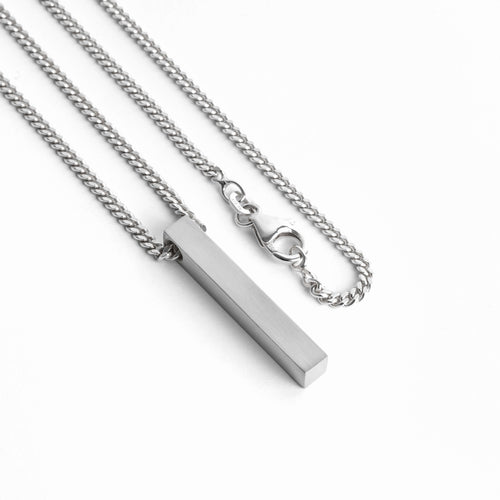 STAB BAR HALSKETTE 925 SILBER RHODINIERT - IDENTIM®