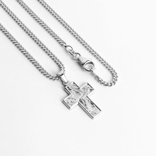 KREUZ HALSKETTE SUENO 925 SILBER RHODINIERT - IDENTIM®