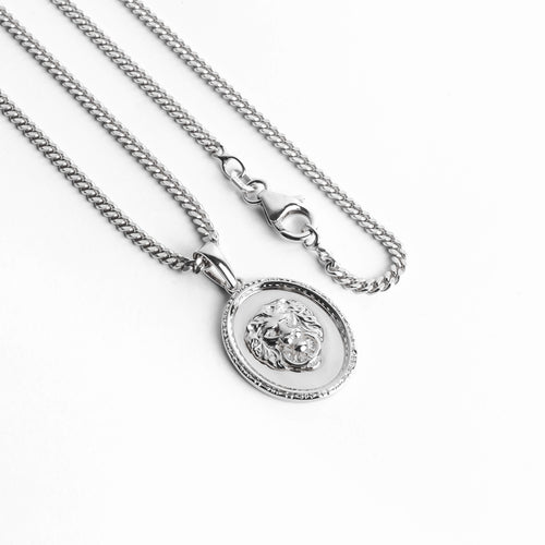 LÖWE HALSKETTE 925 SILBER RHODINIERT - IDENTIM®